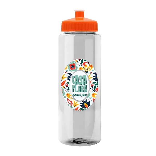 Transparent sports bottle, 32 oz. made of reusable and recyclable PETE.... from ASI 40480 Koozie Group
