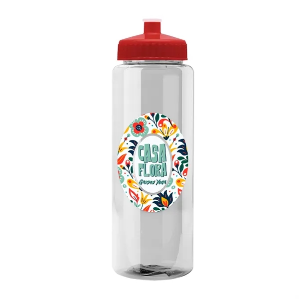Transparent sports bottle, 32 oz. made of reusable and recyclable PETE.... from ASI 40480 Koozie Group