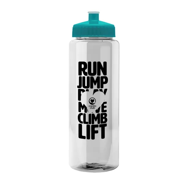 Transparent sports bottle, 32 oz. made of reusable and recyclable PETE.... from ASI 40480 Koozie Group