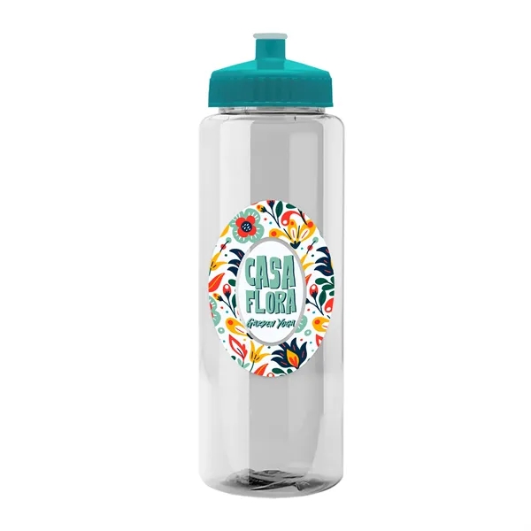 Transparent sports bottle, 32 oz. made of reusable and recyclable PETE.... from ASI 40480 Koozie Group