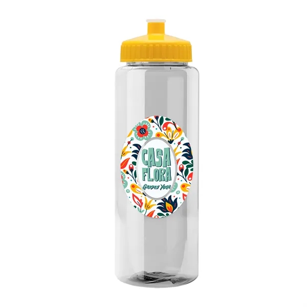 Transparent sports bottle, 32 oz. made of reusable and recyclable PETE.... from ASI 40480 Koozie Group