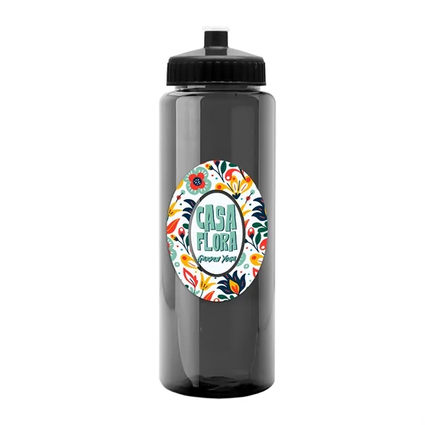 Transparent sports bottle, 32 oz. made of reusable and recyclable PETE.... from ASI 40480 Koozie Group