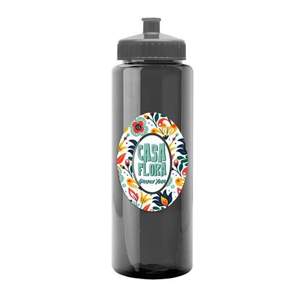 Transparent sports bottle, 32 oz. made of reusable and recyclable PETE.... from ASI 40480 Koozie Group
