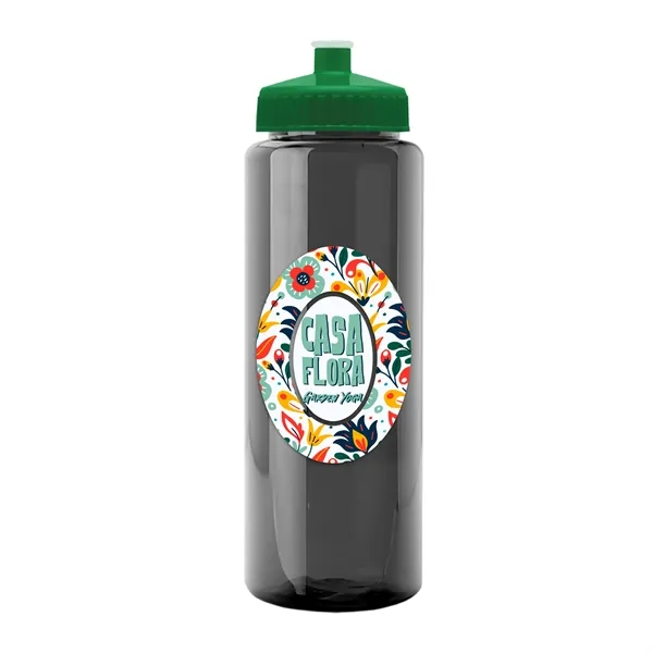 Transparent sports bottle, 32 oz. made of reusable and recyclable PETE.... from ASI 40480 Koozie Group