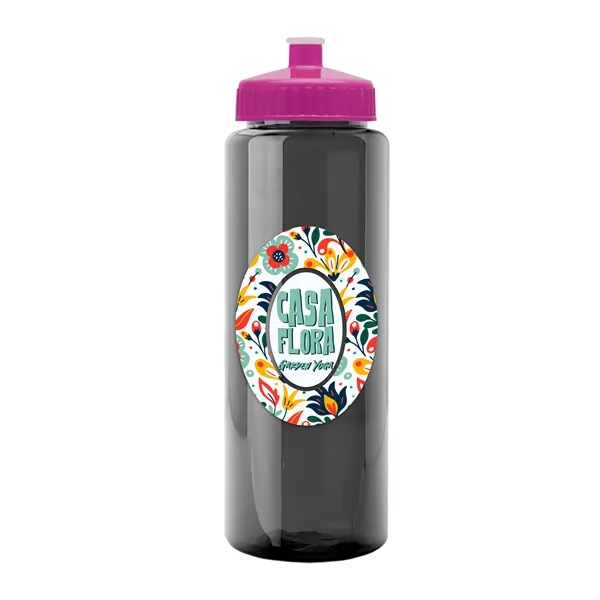 Transparent sports bottle, 32 oz. made of reusable and recyclable PETE.... from ASI 40480 Koozie Group