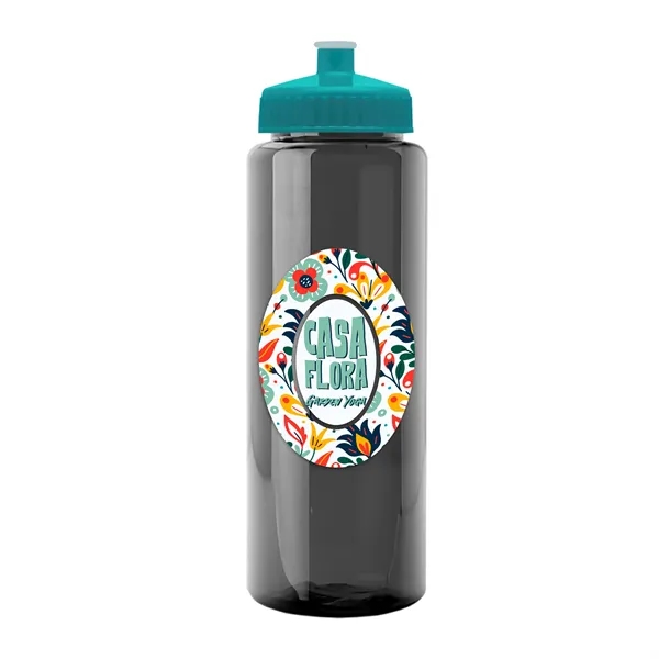Transparent sports bottle, 32 oz. made of reusable and recyclable PETE.... from ASI 40480 Koozie Group