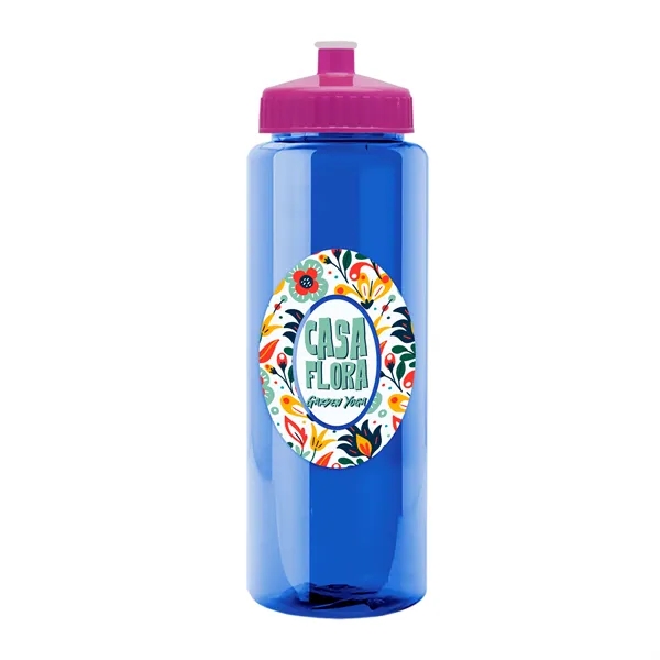 Transparent sports bottle, 32 oz. made of reusable and recyclable PETE.... from ASI 40480 Koozie Group
