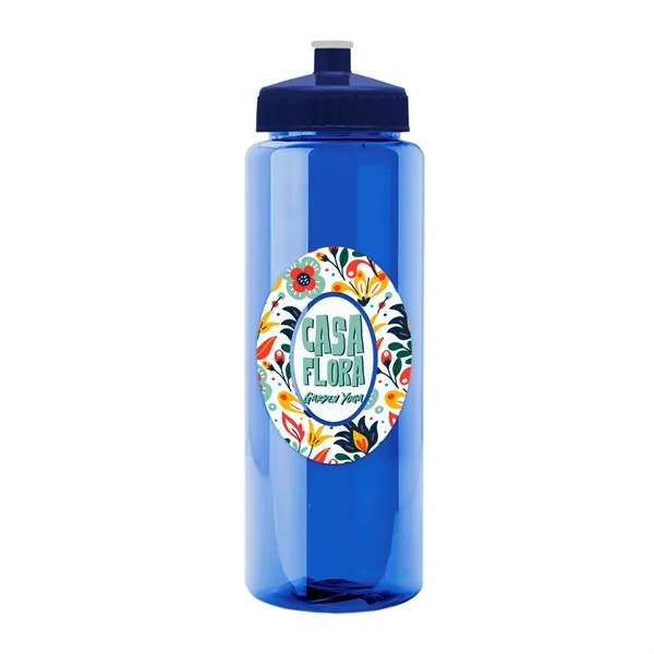 Transparent sports bottle, 32 oz. made of reusable and recyclable PETE.... from ASI 40480 Koozie Group