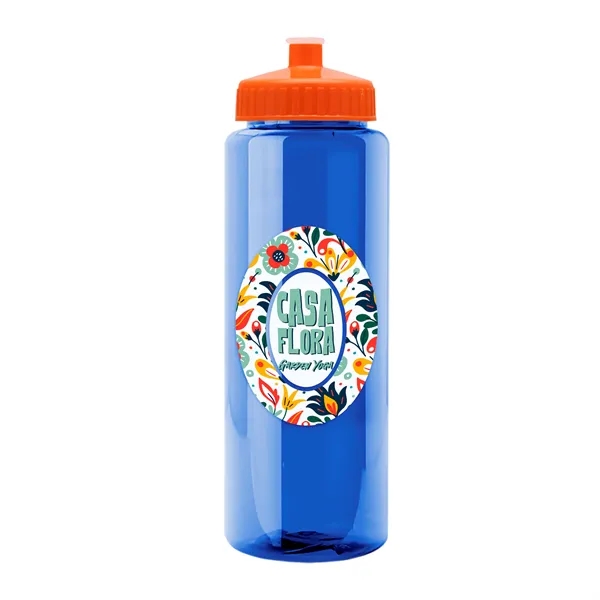 Transparent sports bottle, 32 oz. made of reusable and recyclable PETE.... from ASI 40480 Koozie Group