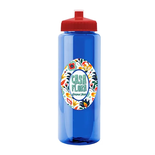Transparent sports bottle, 32 oz. made of reusable and recyclable PETE.... from ASI 40480 Koozie Group