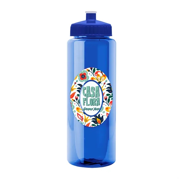 Transparent sports bottle, 32 oz. made of reusable and recyclable PETE.... from ASI 40480 Koozie Group
