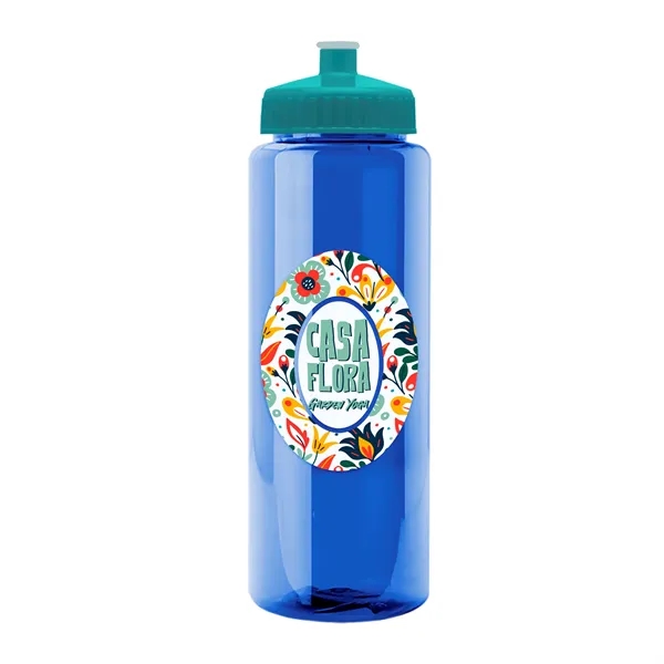 Transparent sports bottle, 32 oz. made of reusable and recyclable PETE.... from ASI 40480 Koozie Group