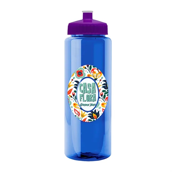Transparent sports bottle, 32 oz. made of reusable and recyclable PETE.... from ASI 40480 Koozie Group
