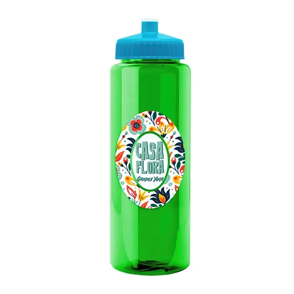 Transparent sports bottle, 32 oz. made of reusable and recyclable PETE.... from ASI 40480 Koozie Group