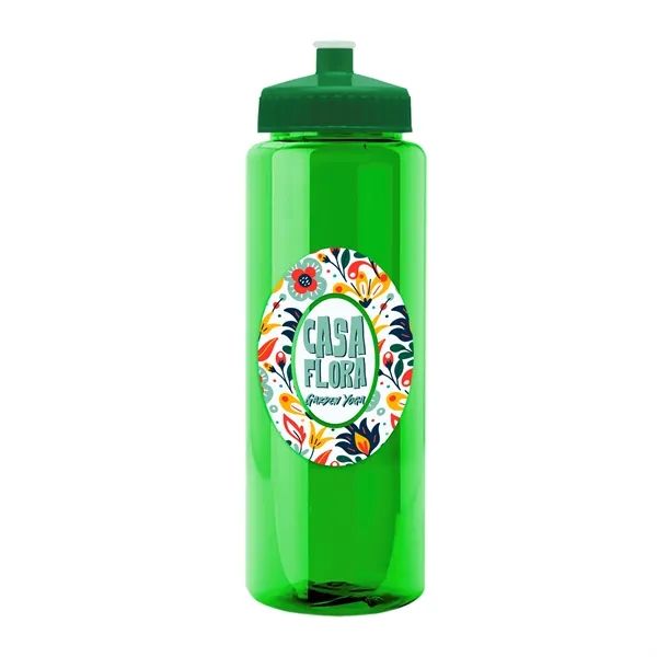 Transparent sports bottle, 32 oz. made of reusable and recyclable PETE.... from ASI 40480 Koozie Group