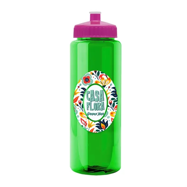 Transparent sports bottle, 32 oz. made of reusable and recyclable PETE.... from ASI 40480 Koozie Group