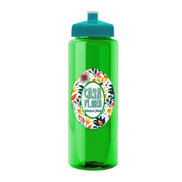 Transparent sports bottle, 32 oz. made of reusable and recyclable PETE.... from ASI 40480 Koozie Group