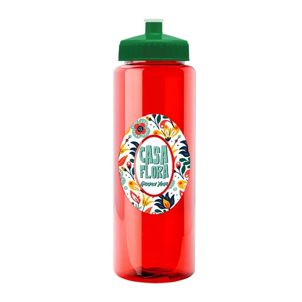 Transparent sports bottle, 32 oz. made of reusable and recyclable PETE.... from ASI 40480 Koozie Group