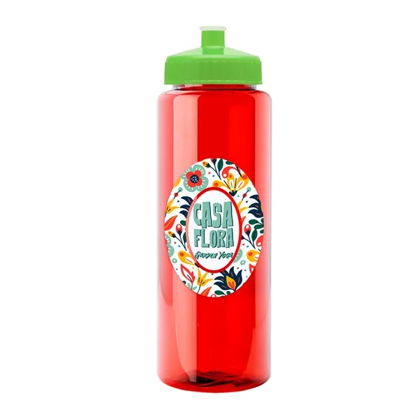 Transparent sports bottle, 32 oz. made of reusable and recyclable PETE.... from ASI 40480 Koozie Group