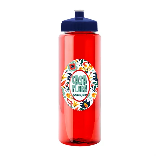 Transparent sports bottle, 32 oz. made of reusable and recyclable PETE.... from ASI 40480 Koozie Group