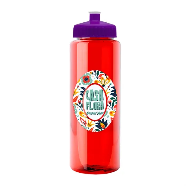 Transparent sports bottle, 32 oz. made of reusable and recyclable PETE.... from ASI 40480 Koozie Group