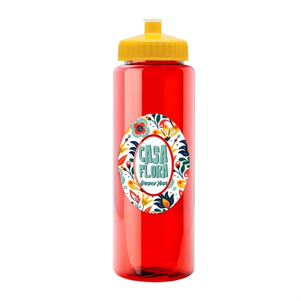 Transparent sports bottle, 32 oz. made of reusable and recyclable PETE.... from ASI 40480 Koozie Group