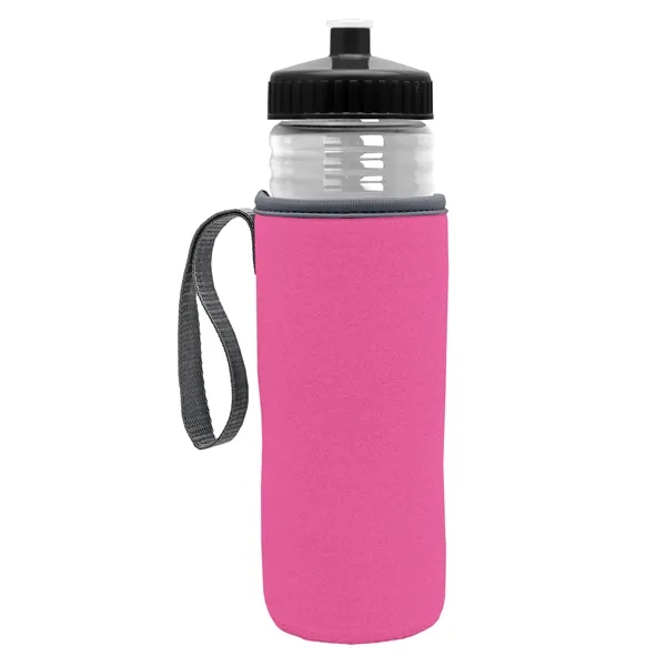 24 oz. Sports Bottle & Caddy - Push-Pull Lid... from ASI 40480 Koozie Group