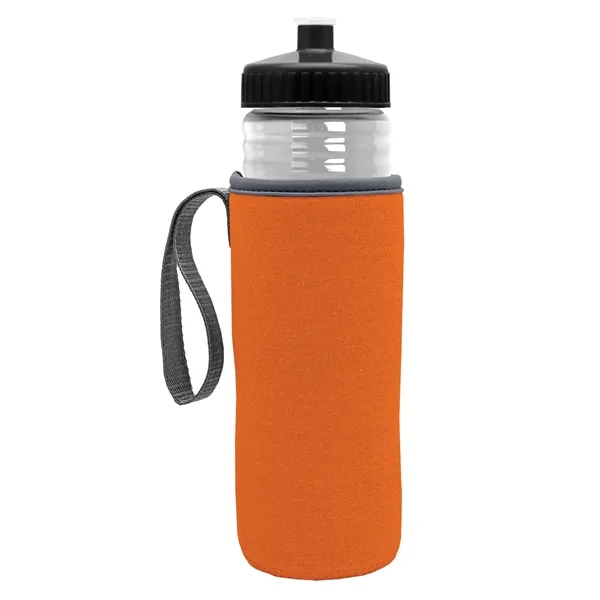 24 oz. Sports Bottle & Caddy - Push-Pull Lid... from ASI 40480 Koozie Group