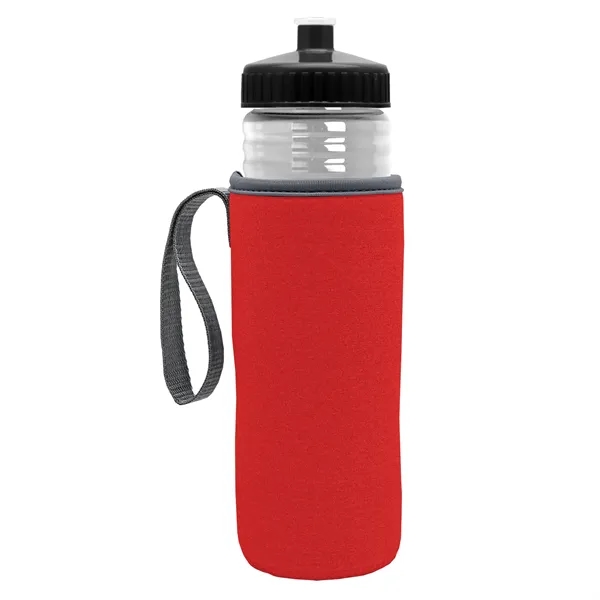 24 oz. Sports Bottle & Caddy - Push-Pull Lid... from ASI 40480 Koozie Group