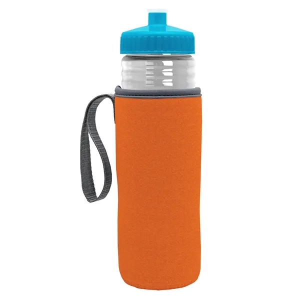 24 oz. Sports Bottle & Caddy - Push-Pull Lid... from ASI 40480 Koozie Group