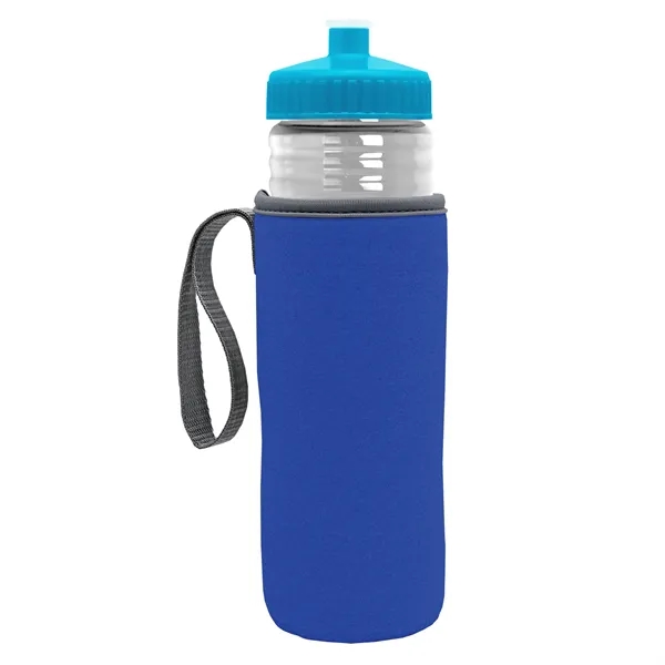 24 oz. Sports Bottle & Caddy - Push-Pull Lid... from ASI 40480 Koozie Group