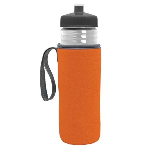 24 oz. Sports Bottle & Caddy - Push-Pull Lid... from ASI 40480 Koozie Group