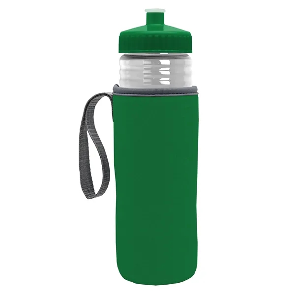 24 oz. Sports Bottle & Caddy - Push-Pull Lid... from ASI 40480 Koozie Group