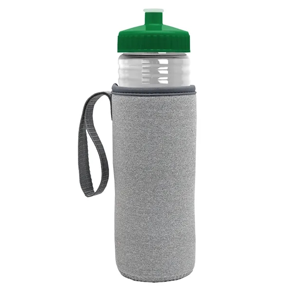 24 oz. Sports Bottle & Caddy - Push-Pull Lid... from ASI 40480 Koozie Group