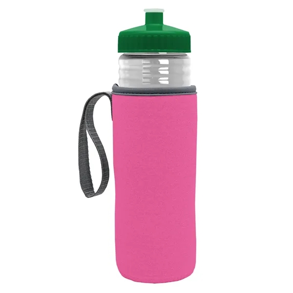 24 oz. Sports Bottle & Caddy - Push-Pull Lid... from ASI 40480 Koozie Group