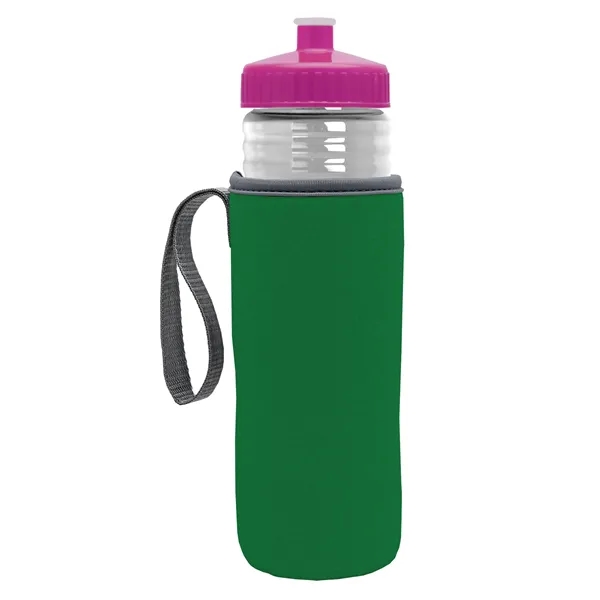 24 oz. Sports Bottle & Caddy - Push-Pull Lid... from ASI 40480 Koozie Group