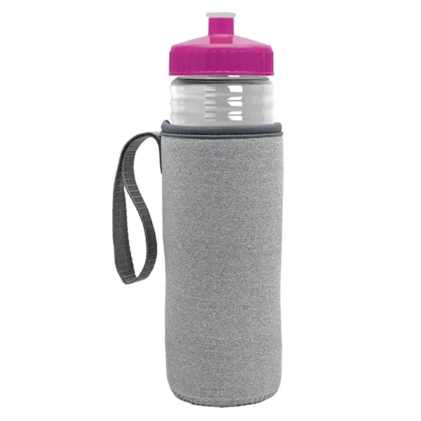 24 oz. Sports Bottle & Caddy - Push-Pull Lid... from ASI 40480 Koozie Group
