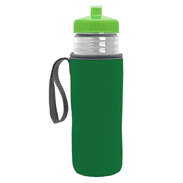 24 oz. Sports Bottle & Caddy - Push-Pull Lid... from ASI 40480 Koozie Group
