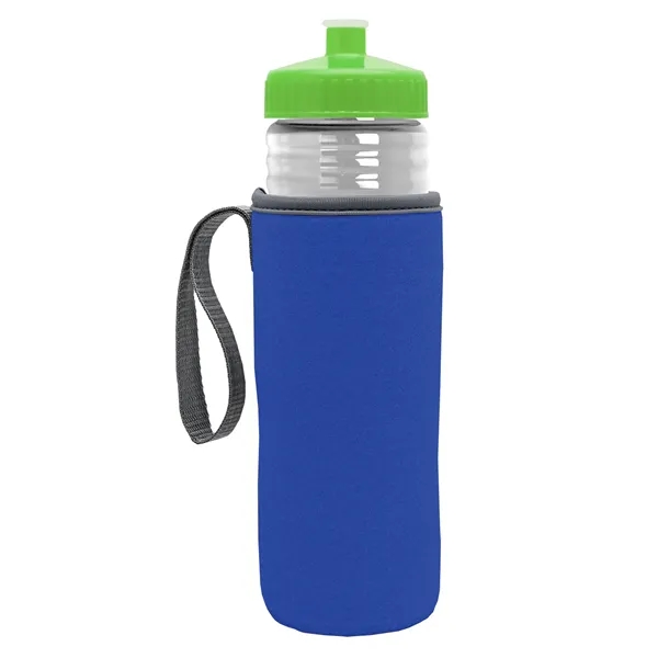 24 oz. Sports Bottle & Caddy - Push-Pull Lid... from ASI 40480 Koozie Group