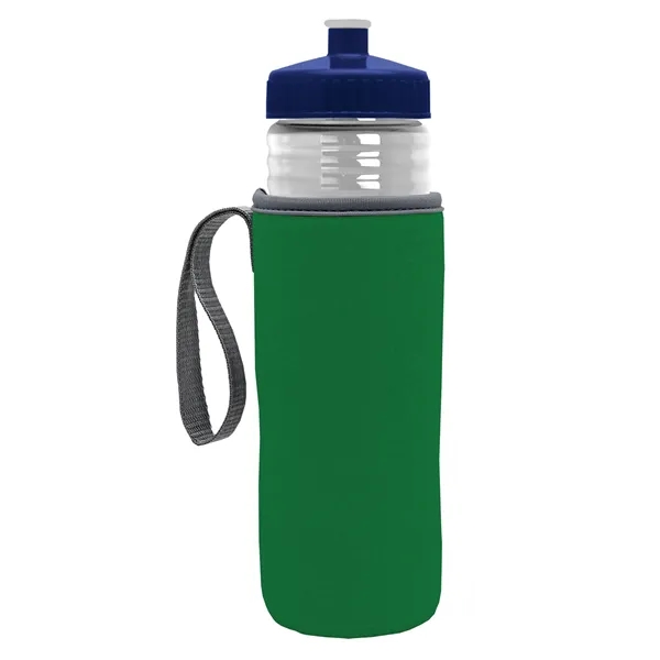 24 oz. Sports Bottle & Caddy - Push-Pull Lid... from ASI 40480 Koozie Group