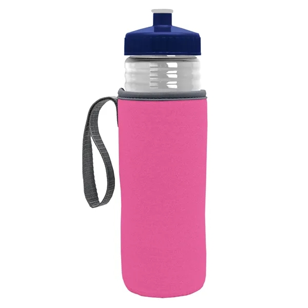 24 oz. Sports Bottle & Caddy - Push-Pull Lid... from ASI 40480 Koozie Group
