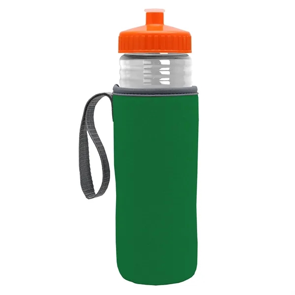 24 oz. Sports Bottle & Caddy - Push-Pull Lid... from ASI 40480 Koozie Group