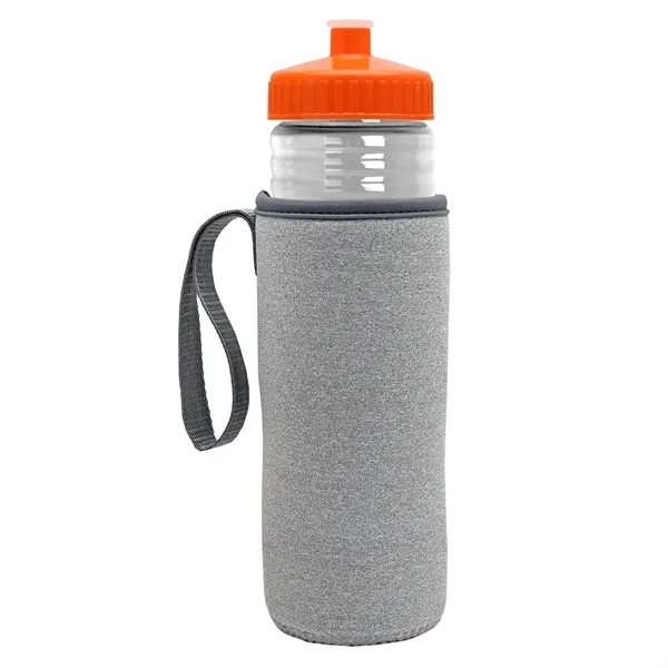 24 oz. Sports Bottle & Caddy - Push-Pull Lid... from ASI 40480 Koozie Group