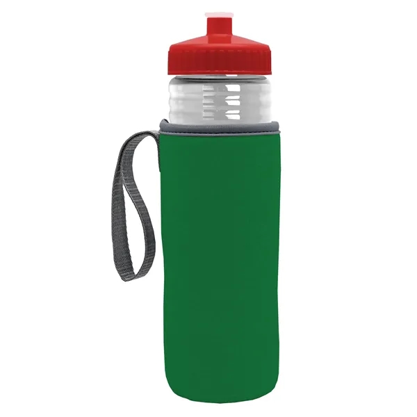 24 oz. Sports Bottle & Caddy - Push-Pull Lid... from ASI 40480 Koozie Group