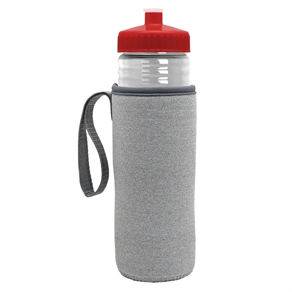 24 oz. Sports Bottle & Caddy - Push-Pull Lid... from ASI 40480 Koozie Group