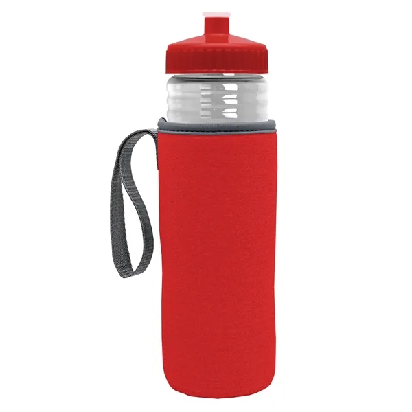 24 oz. Sports Bottle & Caddy - Push-Pull Lid... from ASI 40480 Koozie Group