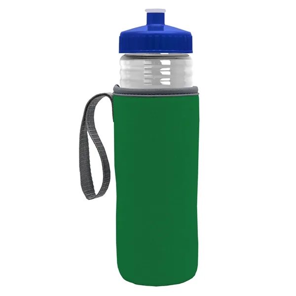24 oz. Sports Bottle & Caddy - Push-Pull Lid... from ASI 40480 Koozie Group