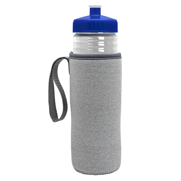 24 oz. Sports Bottle & Caddy - Push-Pull Lid... from ASI 40480 Koozie Group