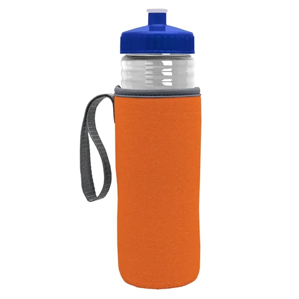 24 oz. Sports Bottle & Caddy - Push-Pull Lid... from ASI 40480 Koozie Group