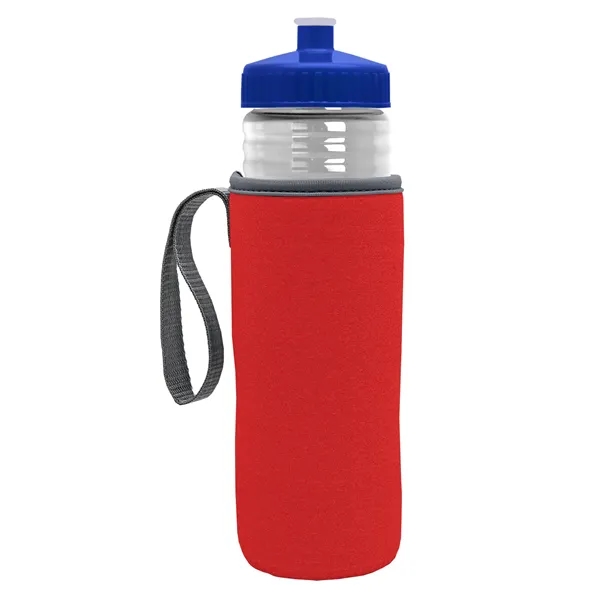 24 oz. Sports Bottle & Caddy - Push-Pull Lid... from ASI 40480 Koozie Group